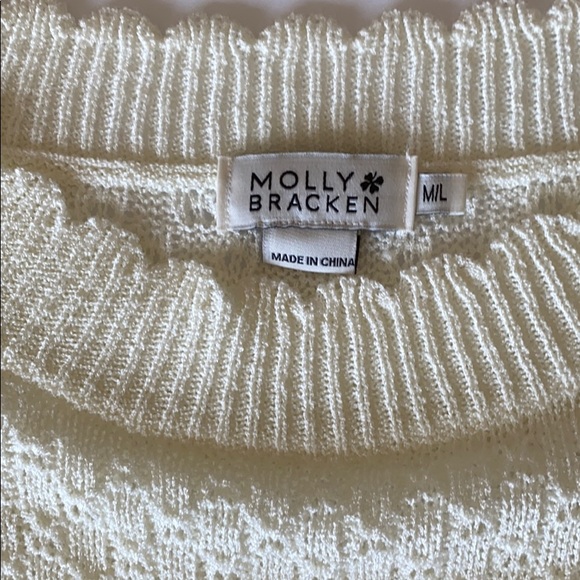 Cold Shoulder Ivory Sweater - Picture 2 of 3